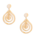 Multiple layer resin rain drop silhouette earring