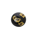 Murano Glass Flamework Dotted Round Pin with 24k Gold Leaf