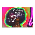 My Future Is An Amazing Gift Area Rug — Affirmation Afrocentric Decorative Mat for Living Room, Bedroom & Gifts