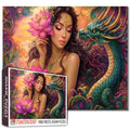 Mystical Beauty and Dragon Jigsaw Puzzle