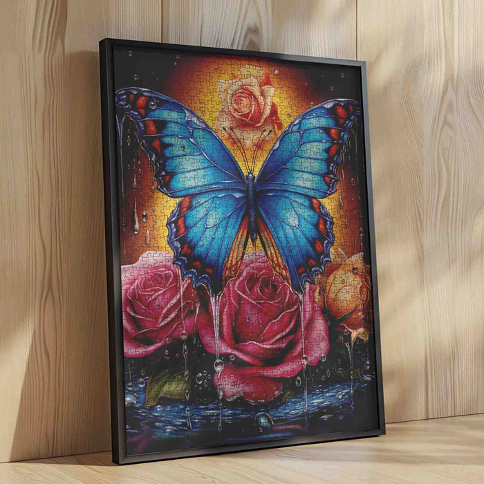 Mystical Butterfly and Roses Jigsaw Puzzle