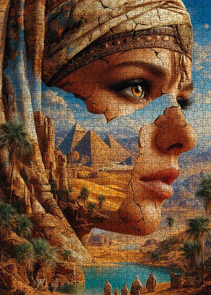 Mystical Egypt Desert Queen Jigsaw Puzzle