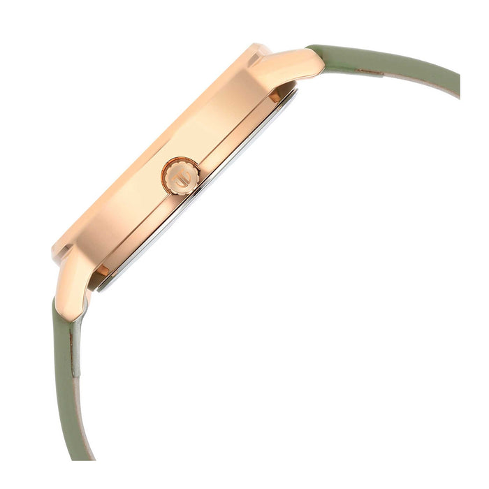 Neo Green Dial Leather Strap Watch for Women 2648WL06