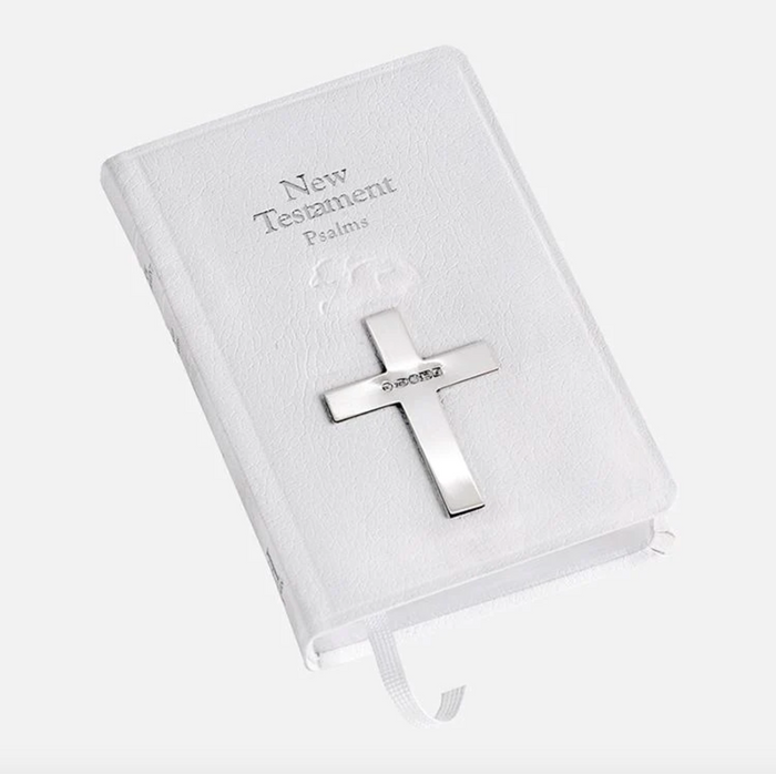 New Testament Bible With Sterling Silver Cross