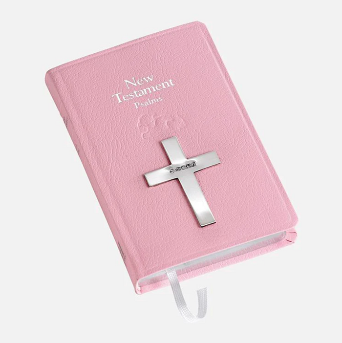 New Testament Bible With Sterling Silver Cross