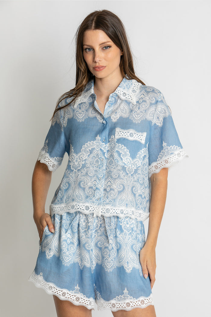 Nivina Lace Trim Shirt
