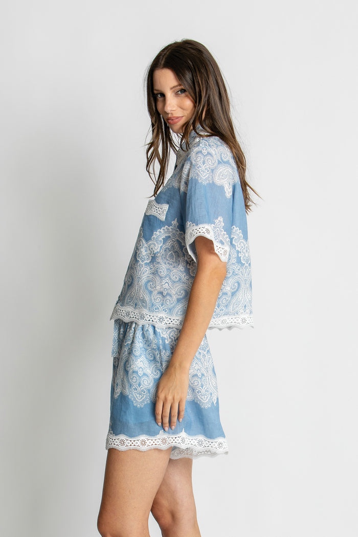 Nivina Lace Trim Shirt