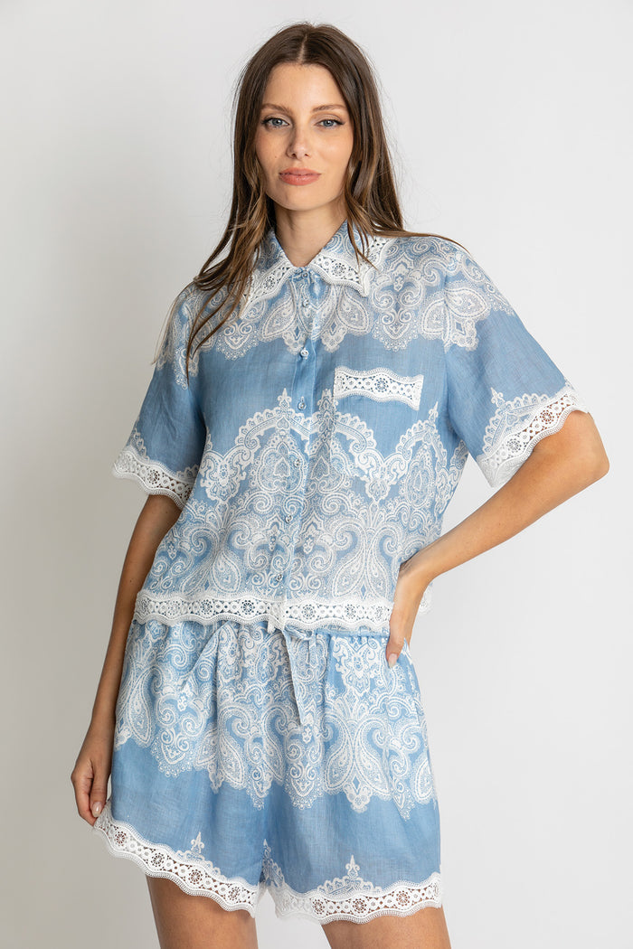 Nivina Lace Trim Shirt