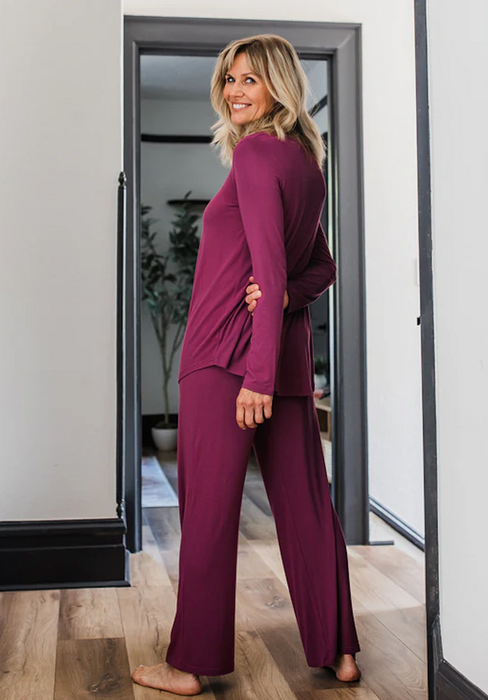 Norah bamboo long sleeve pajama sets by Yala