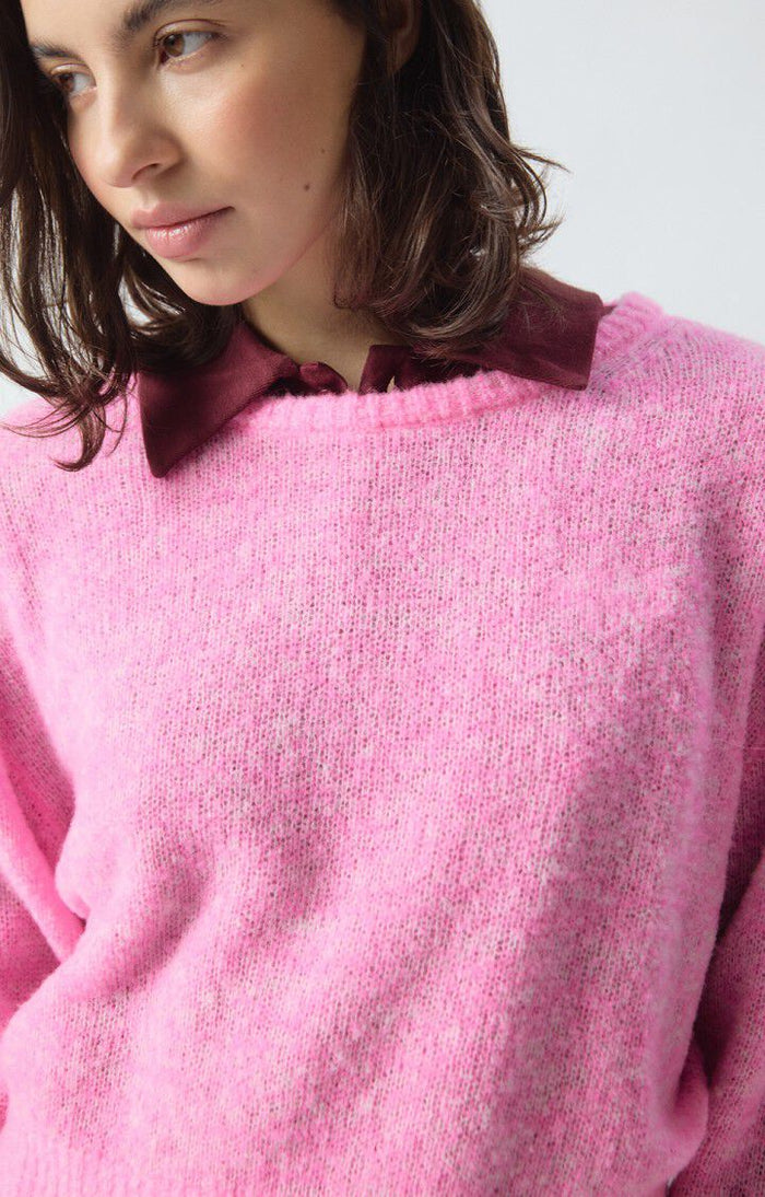 Nuggy Sweater - Fluro Petunia Melange