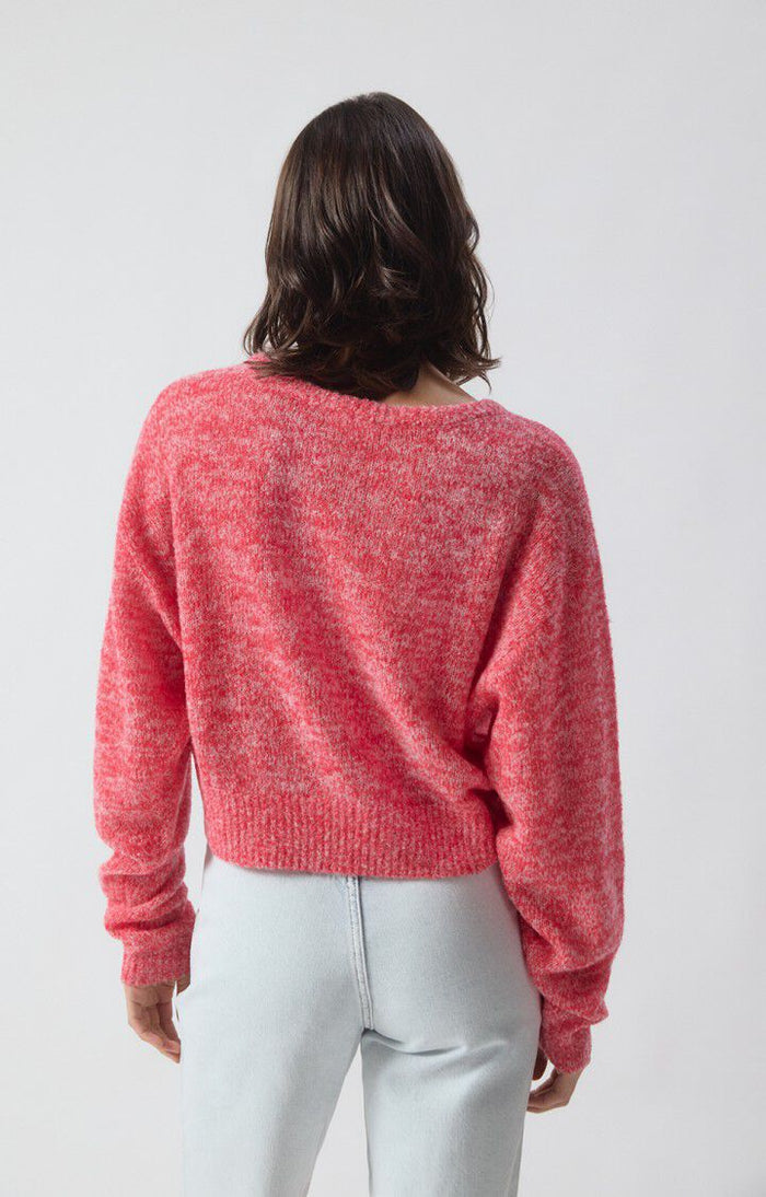 Nuggy Sweater - Fluro Strawberry Melange