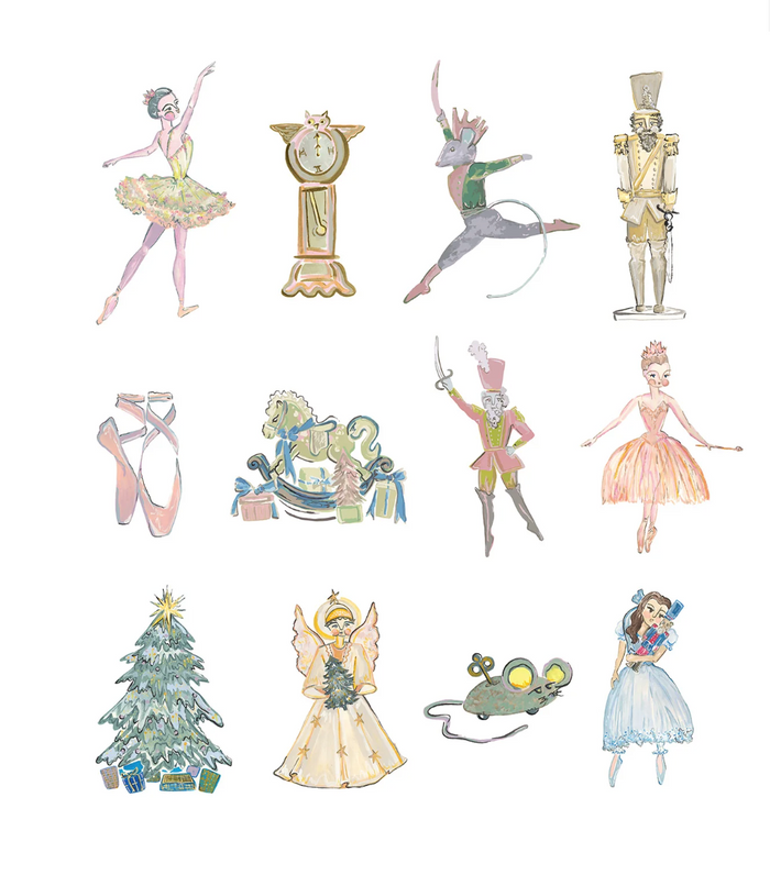 Nutcracker Acrylic Ornaments Set