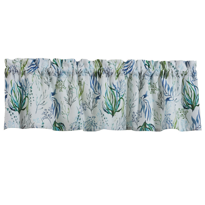Ocean Flora Window Valance • Coastal Compass Home Decor