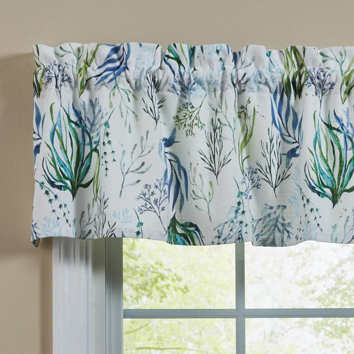 Ocean Flora Valance • Coastal Compass Home Decor