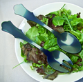 Old Fashioned Salad Tongs - Steel Blue