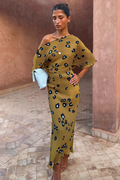 Olive Blurred Leopard Tilly Dress