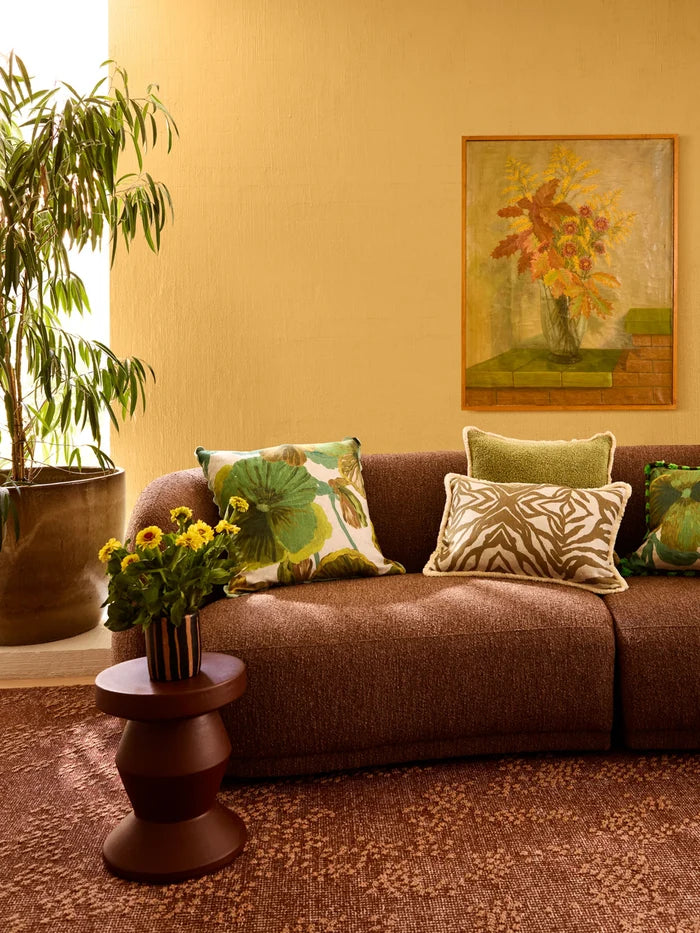 Olive Zebra Cushion