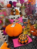 Orange & Cream Pumpkin, Lg, , Resin, 12"