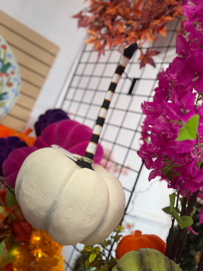 Orange & Cream Pumpkin, Lg, , Resin, 12"