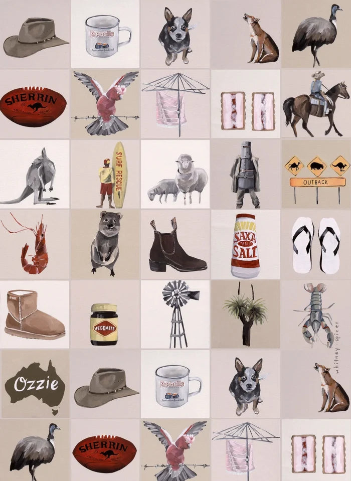 Ozzie Linen Tea Towel