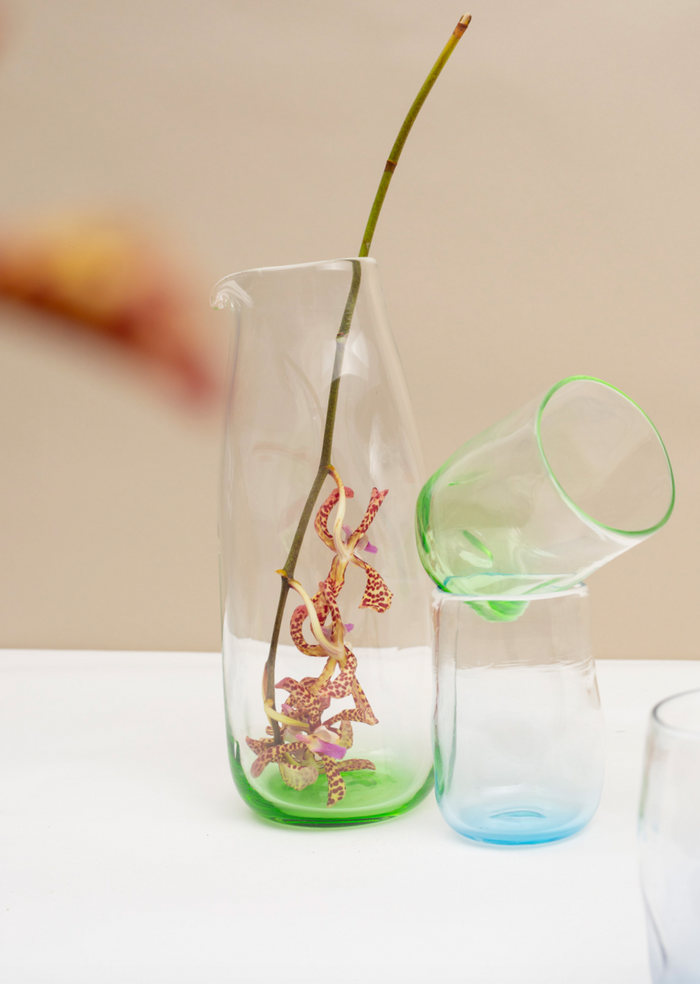 Pale Green Glass Pitcher