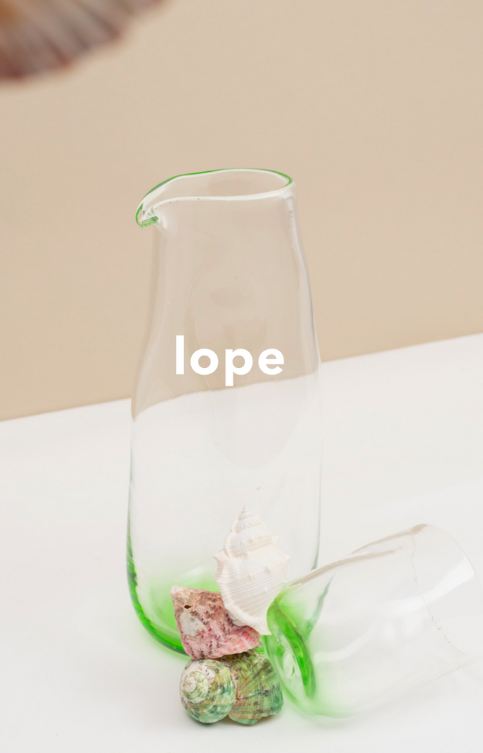 Pale Green Glass Pitcher