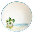 Palm Breeze Dinner Plate - Set/6 | Coastal Compass Home Decor
