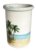 Palm Breeze Utensil Holder | Coastal Compass Home Decor
