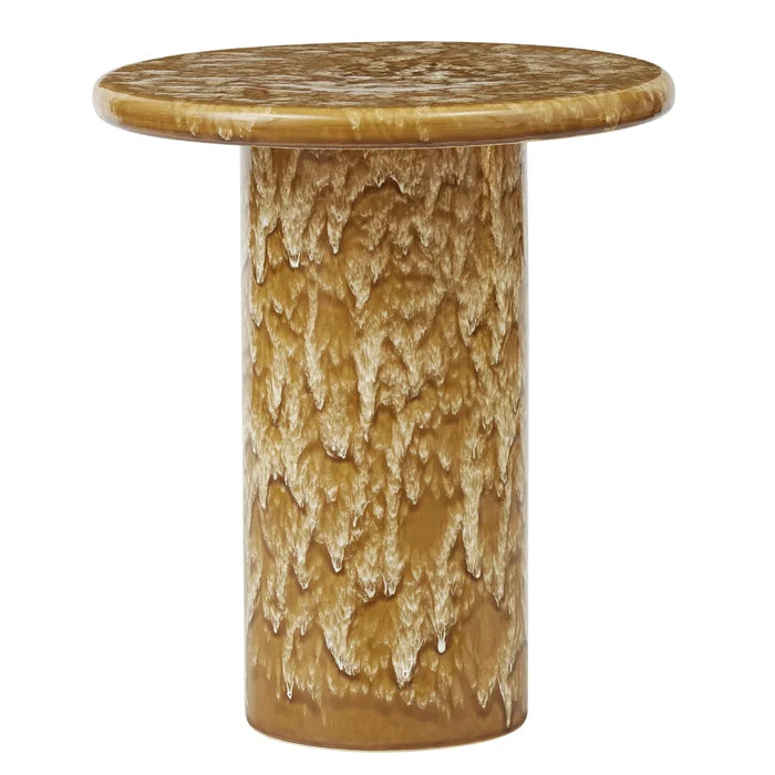 Palmer Ceramic Side Table - Mustard