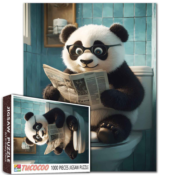 Panda Reading Jigsaw Puzzle