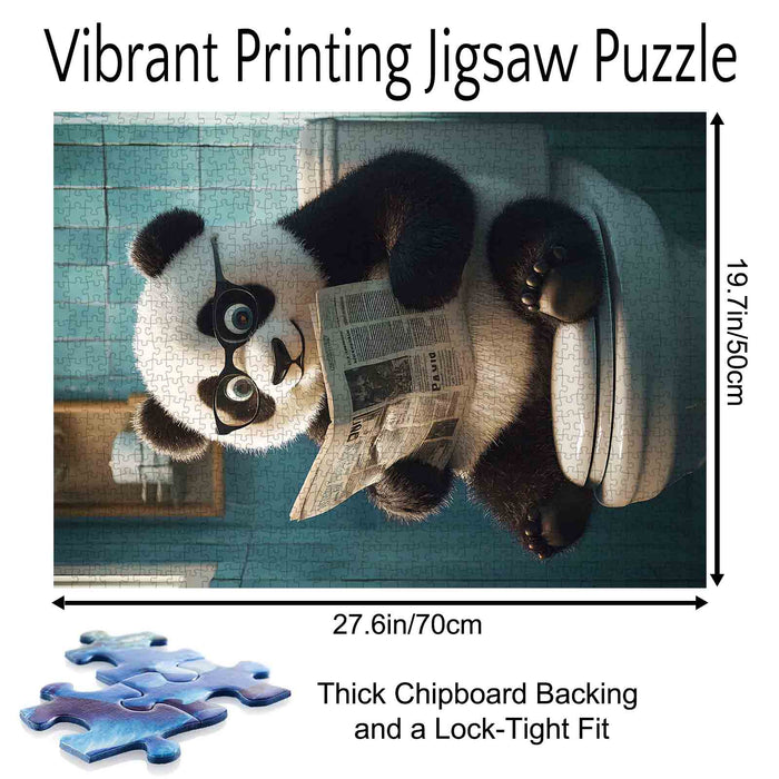 Panda Reading Jigsaw Puzzle