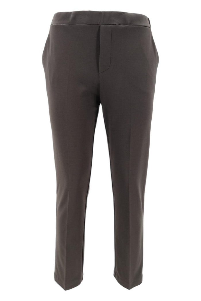 Pantalone donna in punto milano marrone