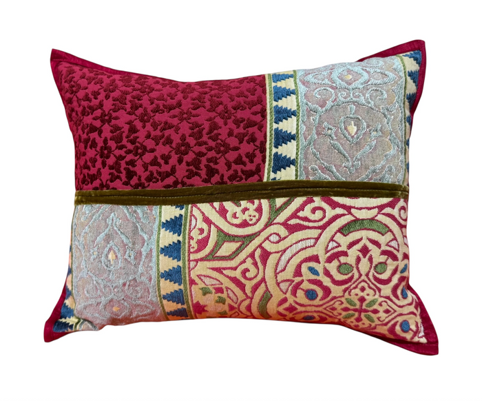 Patchwork custom pillow made by Pandora's