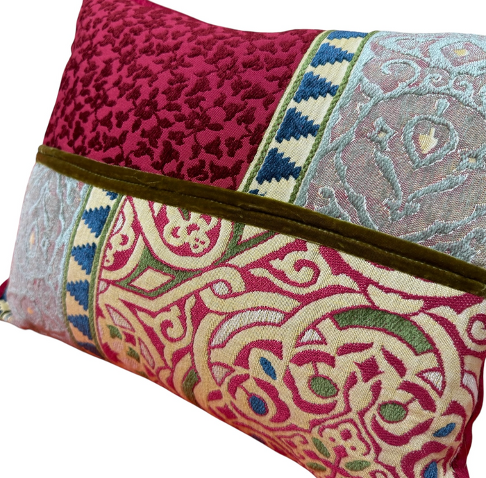 Patchwork custom pillow made by Pandora's
