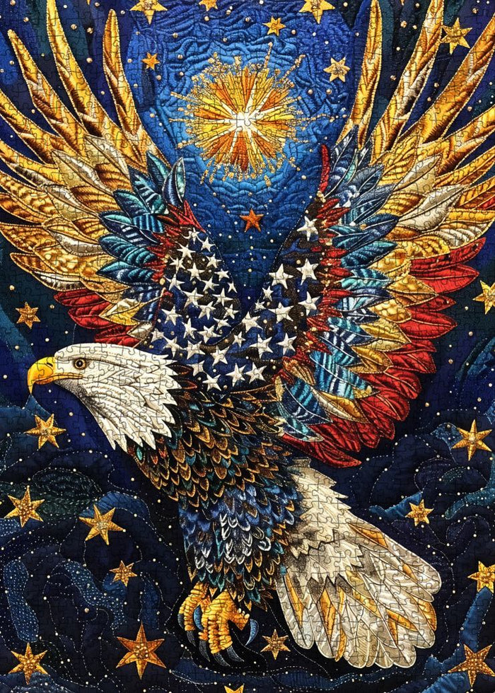 Patriotic Eagle Wings Jigsaw Puzzle