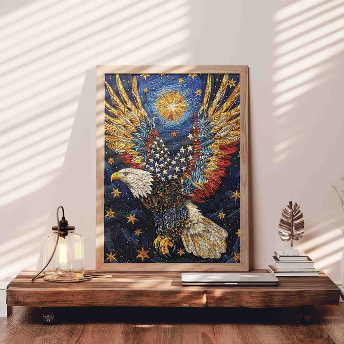 Patriotic Eagle Wings Jigsaw Puzzle