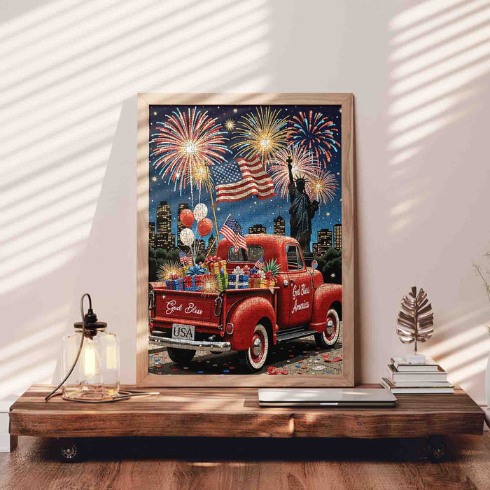 Patriotic Fireworks Celebration Night Jigsaw Puzzle