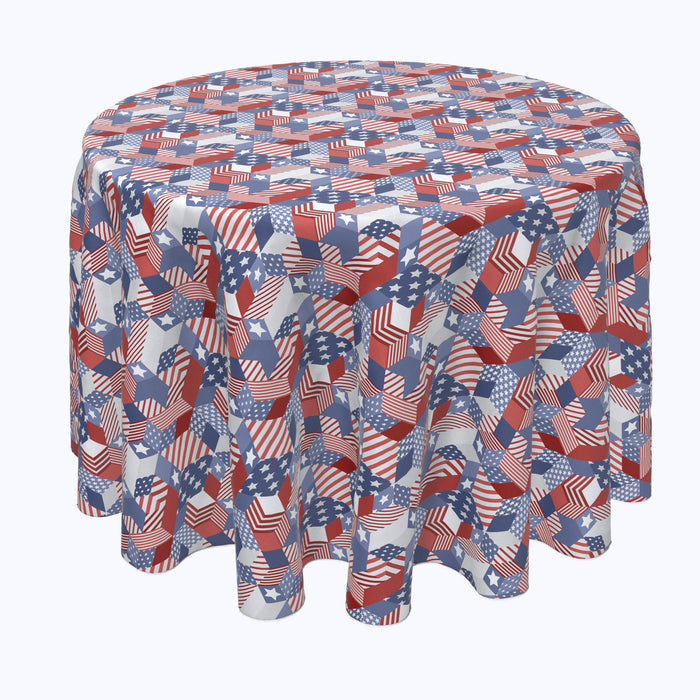 Patriotic Geometric Patchwork Rounds