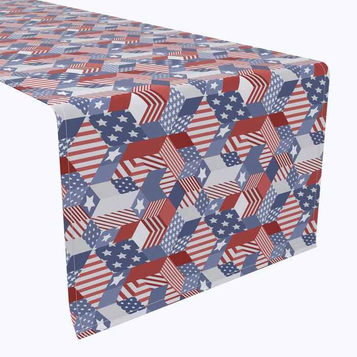 Patriotic Geometric Patchwork Runners