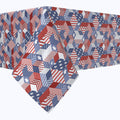 Patriotic Geometric Patchwork Squares