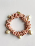 Pearl Moire Scrunchies - Blush