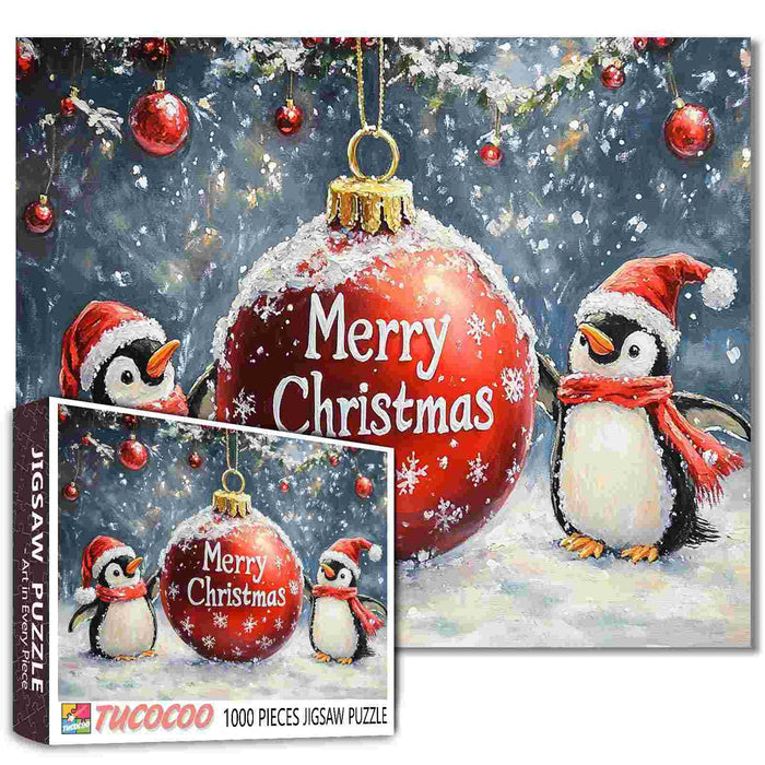 Penguin Holiday Wishes Jigsaw Puzzle