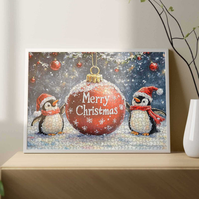 Penguin Holiday Wishes Jigsaw Puzzle