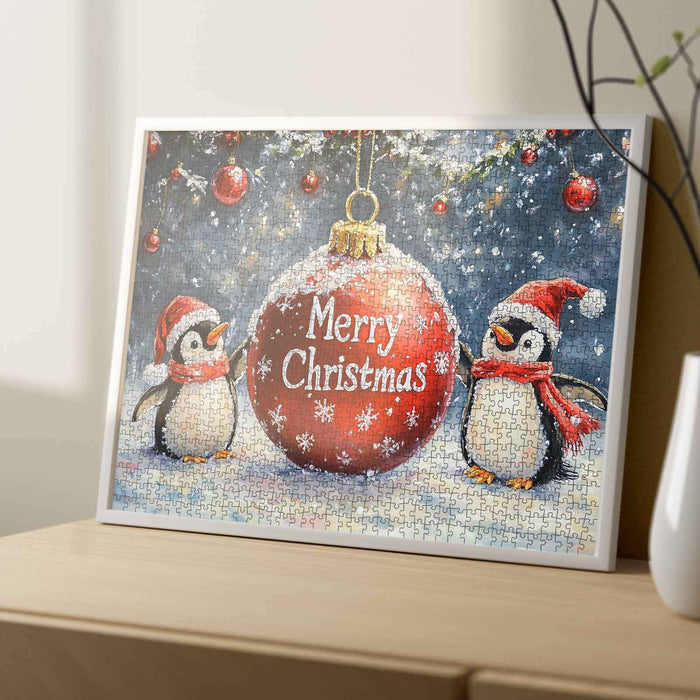 Penguin Holiday Wishes Jigsaw Puzzle