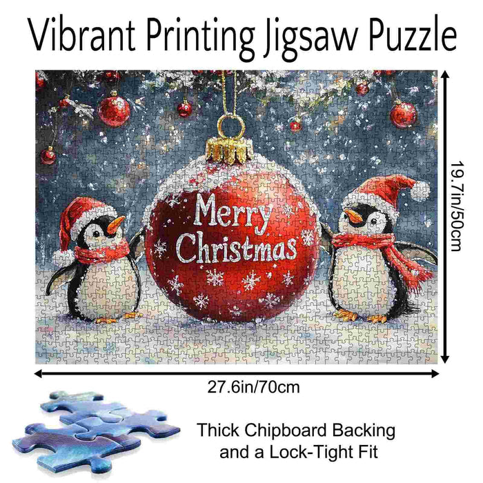 Penguin Holiday Wishes Jigsaw Puzzle