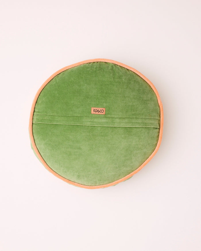 Pesto Velvet Pea Cushion