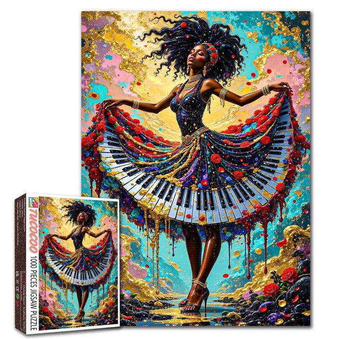 Piano Dress Melody Art Jigsaw Puzzle