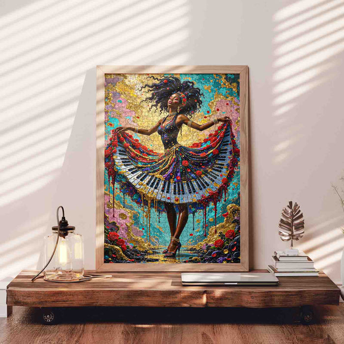 Piano Dress Melody Art Jigsaw Puzzle
