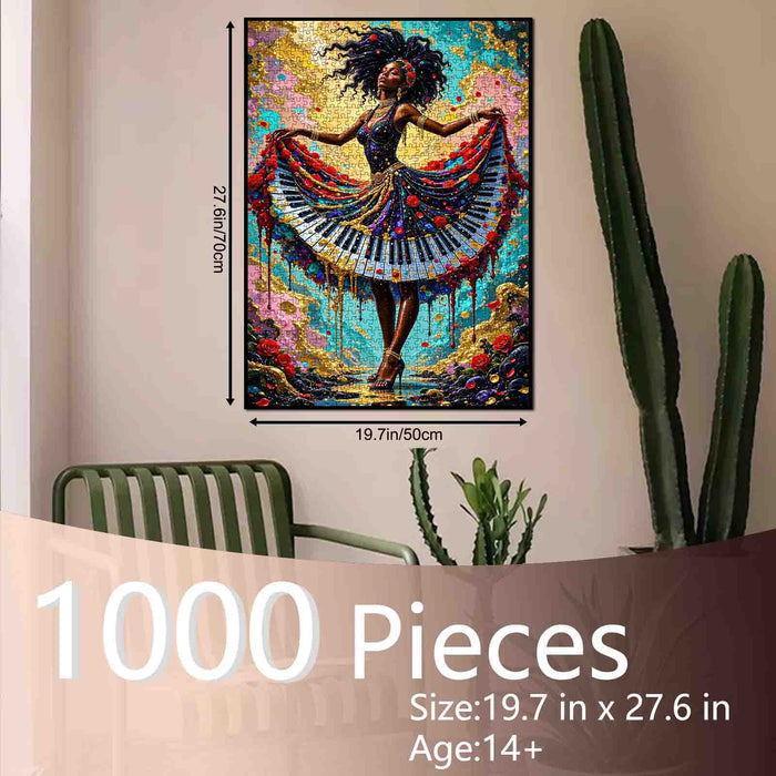 Piano Dress Melody Art Jigsaw Puzzle