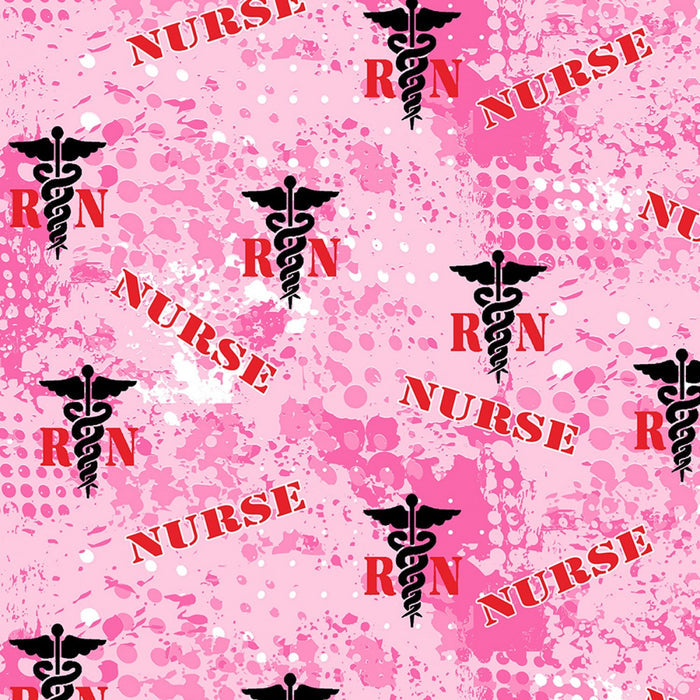 Pillowcase - Nurse Tossed Camo Pink Cotton